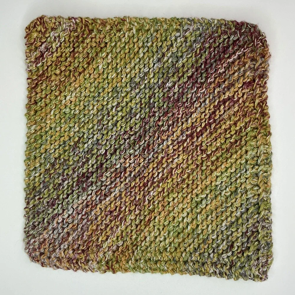 Handmade Nepalese Spices Knit Dishcloth Set Unisex OS 2PK 100% Cotton Farmhouse